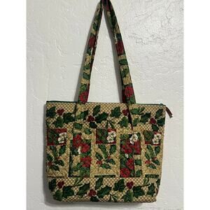 Quilted Holiday Tote Bag + Matching Zipper Pouch